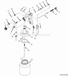 Part Location Diagram of DH420200AV Campbell Hausfeld Fluid Control Kit